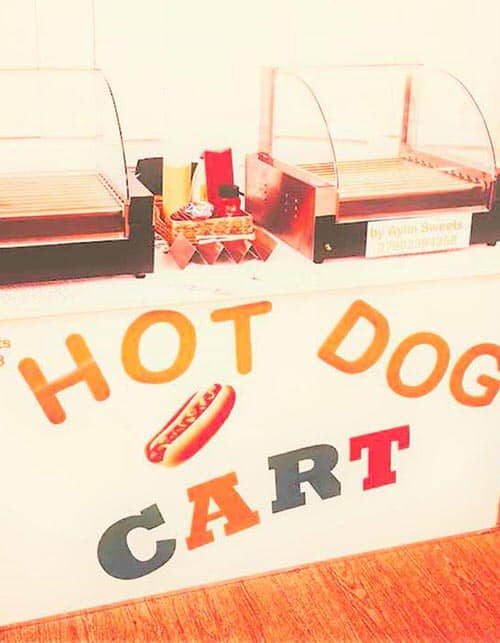 hot dog cart
