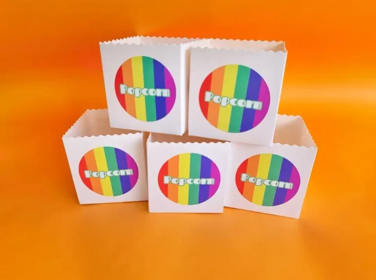 cheap logo label popcorn boxes