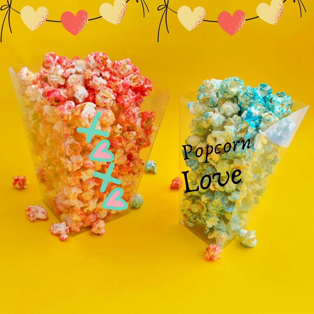 Valentine's Day Popcorn Boxes printed- aylin sweets