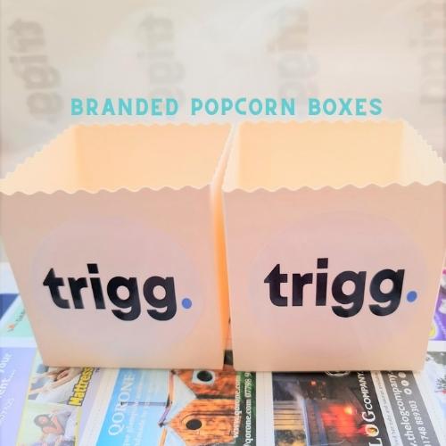 branded popcorn cart and boxes rental hire uk