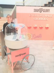 corporate events Branded candy floss cart london