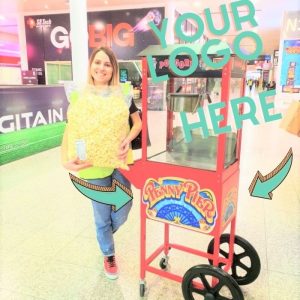 custom design popcorn cart hire london, uk