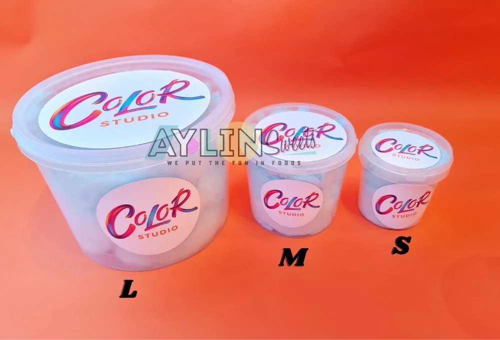 personalised candy floss tubs