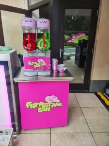 printed logo slush stand hire