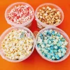 rainbow popcorn branded buckets - aylin sweets