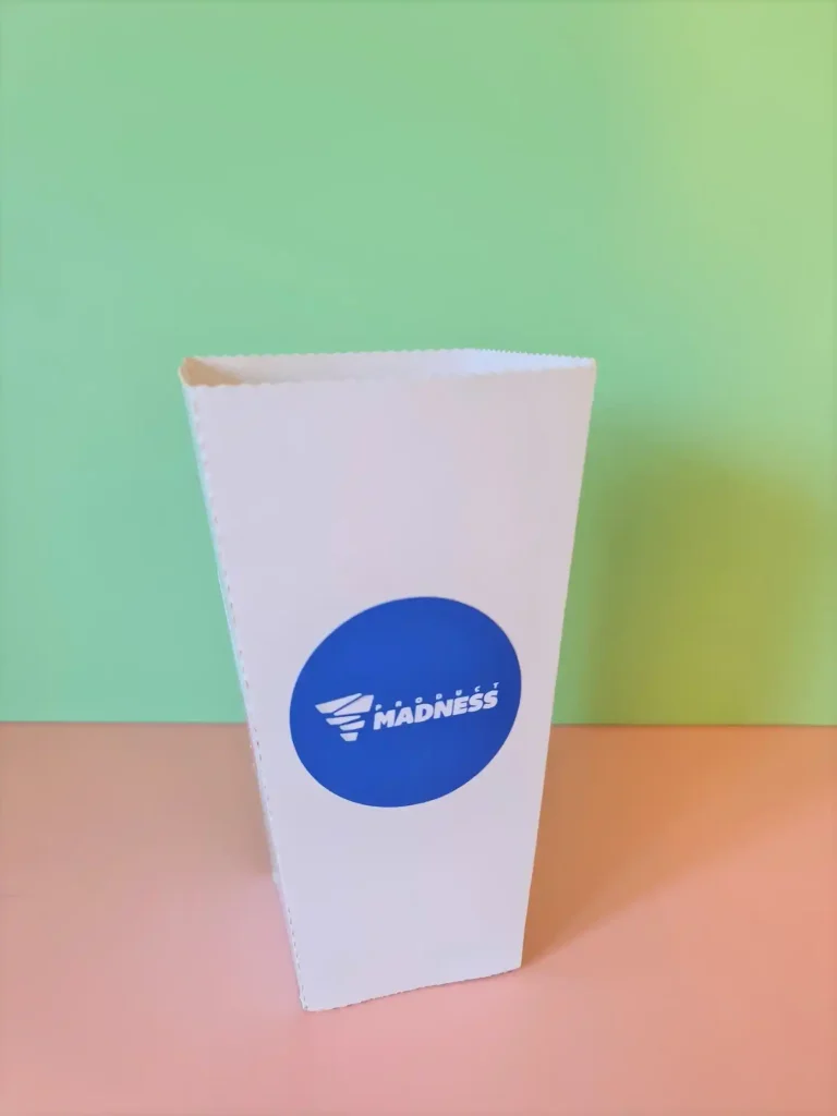 vinyl lablel logo popcorn box