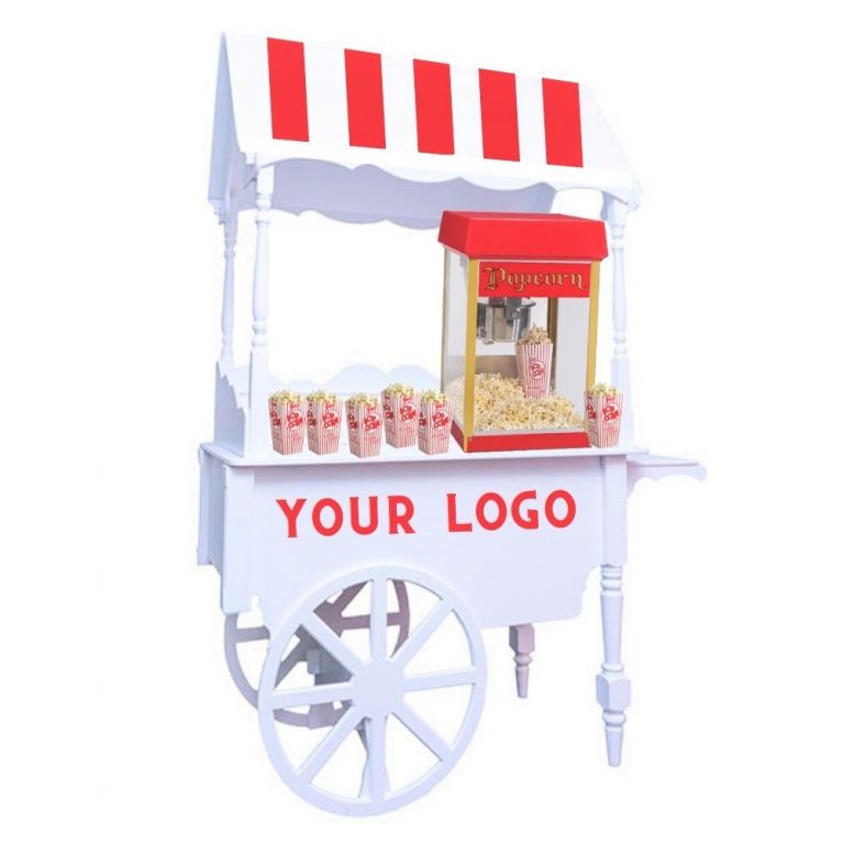 branded popcorn cart hire